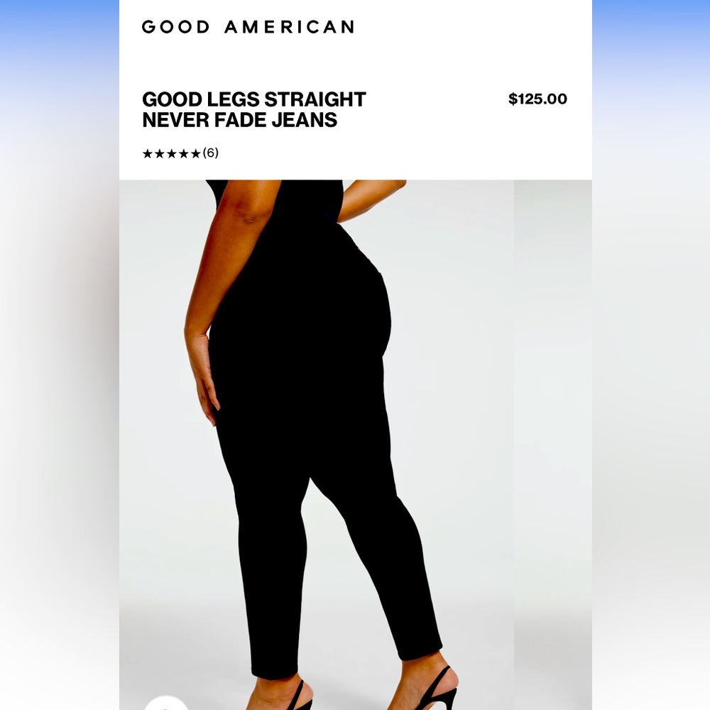 Good American Straight Never Fade Jeans